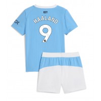 Manchester City Erling Haaland #9 Koti Peliasu Lasten 2025-26 Lyhythihainen (+ Lyhyet housut)